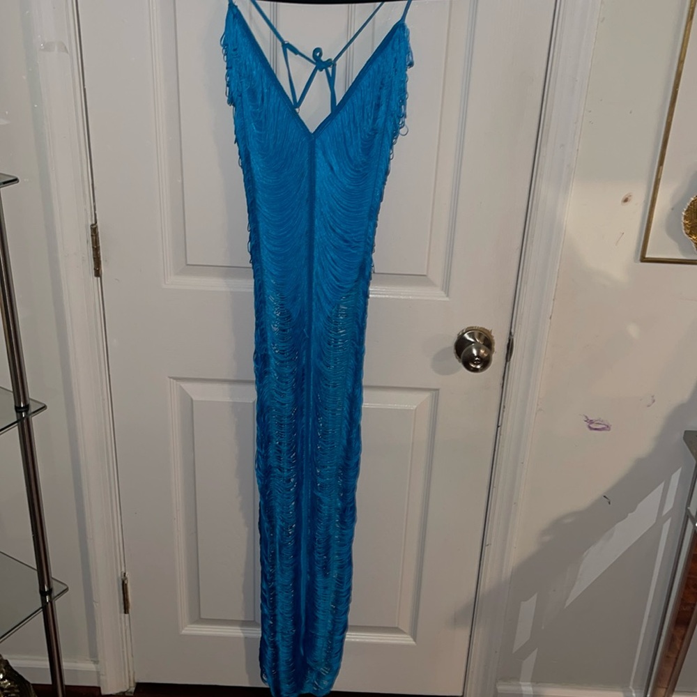 This one piece swimsuit/ cover up is very stylish for pool party